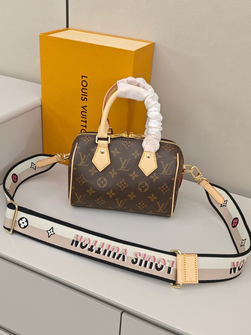 Louis Vuitton Mini Speedy Monogram Canvas Satchel - Brown
